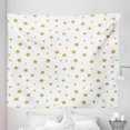 thumbnail image 1 of Birthday Tapestry, Stars Pattern Illustration Creative Birthday Bachelorette Themed Print, Fabric Wall Hanging Decor for Bedroom Living Room Dorm, 5 Sizes, Yellow and White, by Ambesonne, 1 of 1