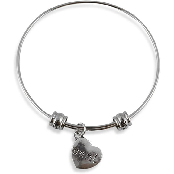 Aunt Bracelet | Aunt on a Heart Fancy Bangle