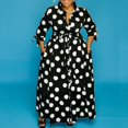 thumbnail image 1 of HH INS Internet Celebrity plus Size Shirt Long Sleeve Dotted Prints Dress, 1 of 1