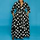 thumbnail image 1 of HH INS Internet Celebrity plus Size Shirt Long Sleeve Dotted Prints Dress, 1 of 1
