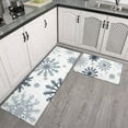 thumbnail image 2 of Blue Christmas Snowflake Pattern Kitchen Rugs Sets Of 2,Anti Fatigue Kitchen Mat Rugs Non Slip Washable,Decorative Kitchen Floor Mats for Kitchen,Sink,Laundry,17"x30"+17"x47", 2 of 7
