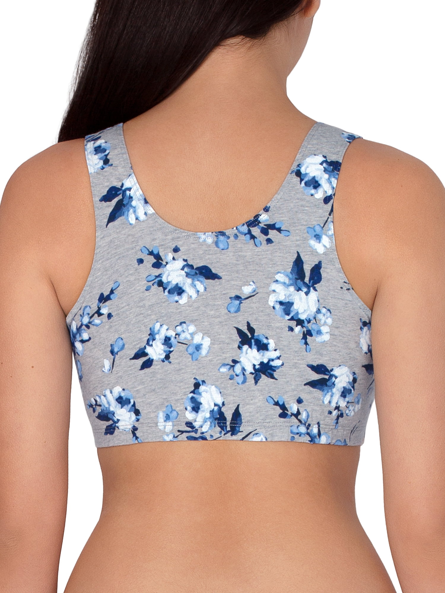 Fruit of the Loom Women's Tank Style Cotton Sports Bra, 3-Pack, Style-9012