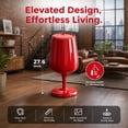 thumbnail image 3 of VAETTLO Wine Glass Shaped Trash Can with Lid – 11” Opening, 27.6” Tall – Red Waste Bin for Living Room, Bedroom, Office – Stylish PP Plastic Laundry Basket & Storage Bin, 3 of 9
