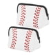 thumbnail image 2 of Bolsa De Maquillaje Con Estampado De Softbol, ​​​​2 Piezas, Cosméticos De Béisbol, 2 of 7