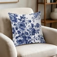 thumbnail image 6 of Ouuluon Pillow Covers Soft Pillow Case, Blue Printed Cushion Case for Living Room Sofa Bedroom Waist Back Support Home Decor, 6 of 7