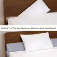 thumbnail image 2 of SURJDE Queen Bed Wedge Pillow,Mattress Gap Filler,Headboard Pillow,Bed Gaps Filler(0-3.5"),Bolster Pillow,Bed Wedge Pillow for headboard,No More Pillows Falling Behind The Bed(Grey 6.5"x4.5"x6, 2 of 6