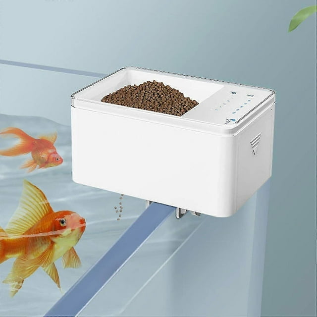 Automatic Fish Feeder Intelligent Digital Fish Food Dispenser Timer Fish Feeder 70ML Automatic Battery Powered for Aquariums and Fish Tanks