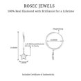 thumbnail image 2 of Rosec Jewels Diamond Celestial Hoop Drop Earrings with Milgrain Details, 14K Rose Gold, 2 of 3