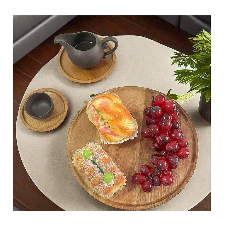 Gogcaro Acacia Wood Round Candle Holder Tray photo 7