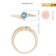 thumbnail image 5 of Angara Natural 0.4 Ct. Aquamarine Solitaire Ring in 14K Rose Gold for Women (Ring Size: 9), 5 of 9