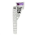thumbnail image 2 of JackAni 14k White Gold Simulated Amethyst February Birthstone Gorgeous 2025 Graduation Ring - Size 5.75, 2 of 5