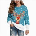 thumbnail image 4 of Gerichy Boys Girls Christmas Sweatshirt, Cute Reindeer Graphic Pullover Funny Xmas Shirt Tops 1T-14T, 4 of 7