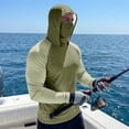 thumbnail image 6 of Dresfit Mens Sun Shirts Cooling Long Sleeve Fishing Shirt 2026 Summer Hooded Workout Hoodies Big and Tall Muscle Hiking Pullover with Face Mask Mint Green L, 6 of 9