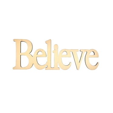 Hello Hobby 7" Wood Word, Believe