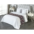thumbnail image 3 of Abstract Boho Bed Runner, Surreal Bicolour Tones Jumble Shapes and Strokes Pattern Print, Decorative Accent Bedding Scarf for Hotels Homes & Guest Rooms, Queen, Burgundy Charcoal Grey, by Ambesonne, 3 of 3
