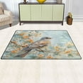 thumbnail image 3 of Ryvnso Bird Flower Watercolor Area Floor Mat Non-Slip Carpet Soft Rugs Doormats 31" x 20", 3 of 7