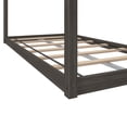 thumbnail image 5 of Max & Lily Twin Size Solid Wood House Bed Frame with Roof for Kids Bedroom Furniture, Clay, 5 of 8