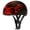 Hi-Gloss Black, Skull Flames Red, variant on DAYTONA DOT Slim Line Skull Cap 1/2 Half Motorcycle Helmet Graphics 21 Styles