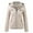 Beige, variant on Women's Faux Leather Jacket Plus Size Stand Collar Zipper Outerwear Casual Removable Hoooded Motorcycle Jacket Coats Red 3Xl