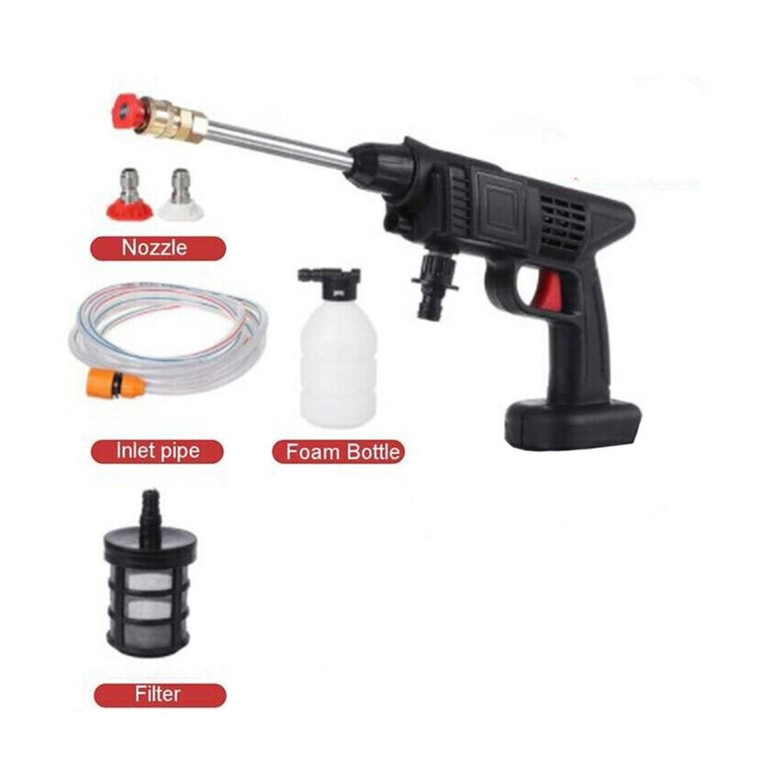20000mAh Car Wash Washer Gun Cordless High Pressure Car Washer, Spray Recharable 2 Type Wash Gun Electric Water Gun Machine