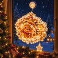 thumbnail image 3 of Diceymbol Christmas Suction Cup Window Light Light-Up Festive Window Scene Flat Plastic Christmas Decoration with Warm LED Lights, 7.09 in Gingerbread, 3 of 6