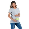thumbnail image 2 of Youmylove Women Maternity Tshirts Solid Color Hem Casual Short Sleeve Crew Neck Basic Nursed T-Shirt Tee Shirts Top Breastfeeding Comfy, 2 of 4