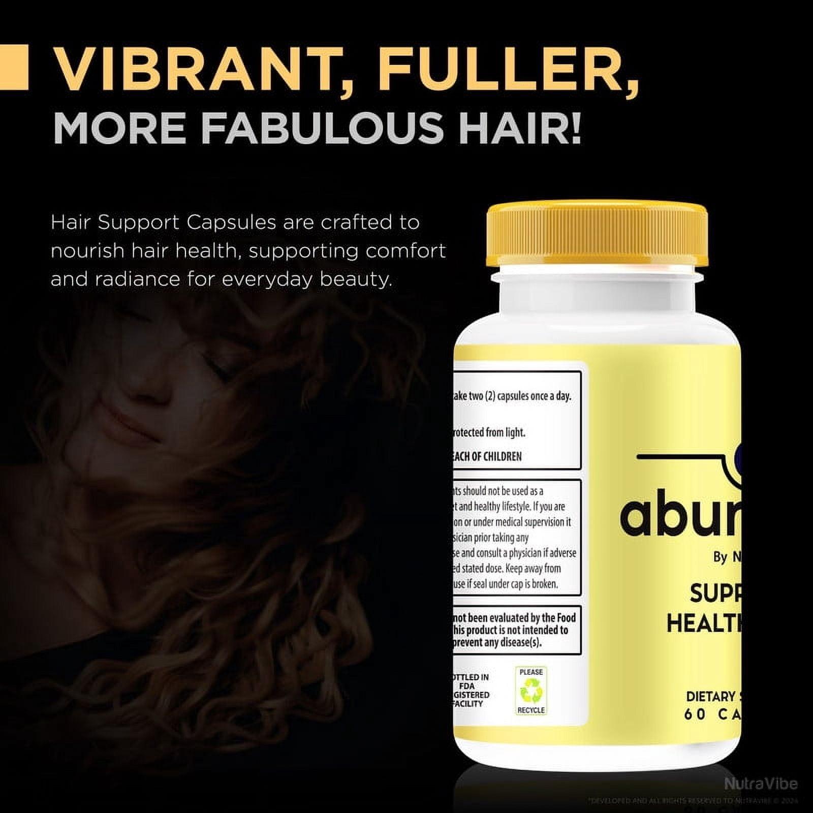 (2 Pack) Abundant Capsules, Official Abundant Formula Hair Care Pills for Thicker, Fuller, and Healthier Hair, The Ultimate Hair Revival and Regrowth Solution, Reviews (120 Capsules)