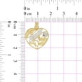 thumbnail image 4 of 14k Yellow Gold White Rhodium, Rose Flower Amor Heart Pendant Charm Filigree 18.5mm with 18" Dainty Neck Chain, 4 of 7