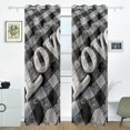 thumbnail image 2 of Love Plaids Curtains Black Out 72 Inch Length Curtains for Sliding Glass Doors Bedroom Living Room 2 Pack, 2 of 6