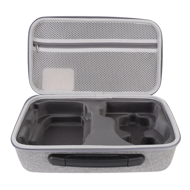 Drone Storage Bag, 2 Controllers 2 Batteries Support PU Drone Carrying Case Smooth Dual Zipper for Travel