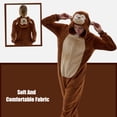 thumbnail image 2 of JUOLOET Unisex Adult Onesie Pajamas Monkey Animal One Piece Snug Fit Sleepwear Homewear（Monkey,Large）, 2 of 6