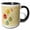 Black/White, variant on 3drose, Pretty Spring Eggs Butterflies Floral Easter Vector Design, 15oz Two-tone Black Mug