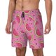 thumbnail image 1 of Fotbe Watermelon Traje de Baño para Hombre – Shorts de Natación de Secado Rápido con Forro y Bolsillos-3X-Large, 1 of 6