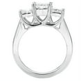 thumbnail image 2 of Pompeii 1 1/2ct 3-Stone Princess Cut Diamond Engagement Ring 14K White Gold Lab Grown, 2 of 4