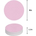 thumbnail image 1 of FMSHPON Pink Waves Texture Set of 4 Round Coaster for Drinks, Absorbent Ceramic Stone Coasters Cup Mat with Cork Base for Home Kitchen Room Coffee Table Bar Decor, 1 of 6