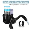 thumbnail image 2 of Portavasos universal para cochecito, portavasos ajustable con soporte para teléfono para cochecito de bebé, silla de ruedas, andador, bicicleta, scooter, 2 of 5