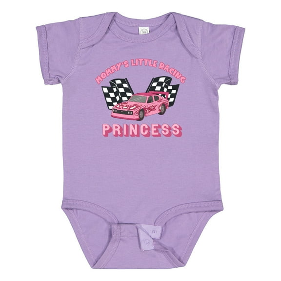 Inktastic Mommy's Racing Princess Pink Race Car Boys or Girls Baby Bodysuit