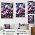 thumbnail image 4 of Designart "violet Magnolias Mystic Magnolias Black" Floral Floater Framed Canvas Print, 4 of 7