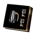thumbnail image 3 of Juegos de jarras de cristal con vertedor, dispensador de cristal resistente, para regalo de lujo para el hogar 2 copas de hojas de oro, 3 of 9