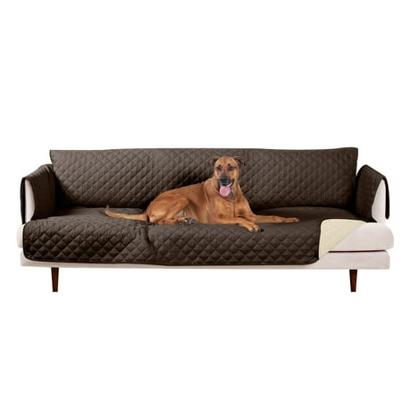 UPC: 0842229127911 | FurHaven Pet Products Reversible Extra Large Sofa Furniture Protector – Espresso/Clay XLarge Sofa