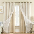 thumbnail image 2 of Cortinas Blackout XiDi Beige con Diseño de Estrellas en Capa Transparente, 2 of 9