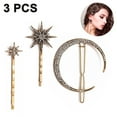 thumbnail image 2 of Vintage Moon Snowflake Star Pinza para el cabello - Horquilla de aleación para mujer Clip lateral Accesorios para el cabello para mujeres Niñas Peinado grueso MFZFUKR 223493-3, 2 of 8