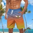 thumbnail image 3 of Pantalones Cortos Casuales para Hombre Imprimir con Bolsillos Pantalones de Playa de Cintura Elástica, Pantalones Cortos de Cintura Elástica para Hombre, 3 of 5