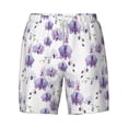 thumbnail image 4 of Lsque Mens Swim Trunks Orchids Flowers Pattern - Bathing Suit Compression Liner - Beach Swim Shorts Swimwear - (S-3XL) - Stretch Quick Dry -Small, 4 of 9