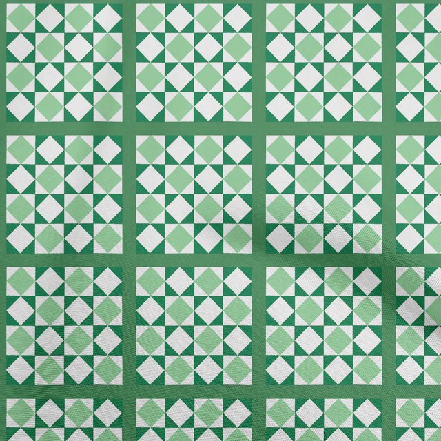 oneOone Velvet Green Fabric Mosaic Sewing Craft Projects Fabric Prints By Yard 58 Inch Wide