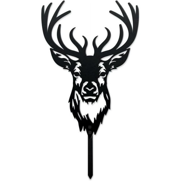 Deer Metal Decorative Garden Stakes Elk Deer Garden Outdoor Statues Silhouette Wild Animal Stakes Outdoor Deer Stakes Metal Animal Garden Statues for Lawn Ornaments Yard Patio Garden Decor