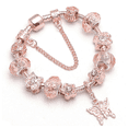 thumbnail image 1 of Swarovski Crystal Murano Butterfly Bracelet in 14K Rose Gold, 1 of 3