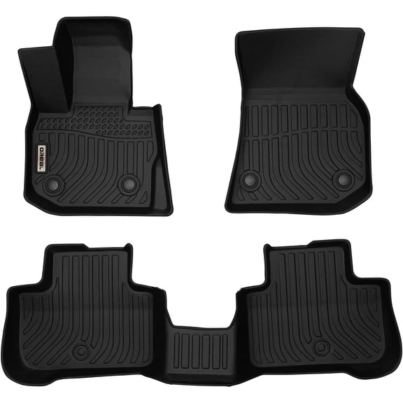 Black Floor Mats Liners Replacement for BMW X3 G01 2018-2023 Heavy Duty All Weather Guard Front and Rear Car Carpet-Custom Fit-Tough/Durable/Odorless