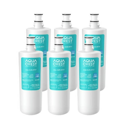 AQUACREST 3US-AF01 Under Sink Water Filter, Compatible with Filtrete Standard 3US-AS01, Aqua-Pure AP Easy C-CS-FF, Whirlpool WHCF-SRC, WHCF-SUFC, WHCF-SUF, pack of 6(package may vary)