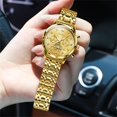 thumbnail image 3 of OLEVS Watches for Womens Business Luxury Casual Analog Quartz Diamond Stainless Steel Chronograph Waterproof Luminous ladies Watches Reloj Para Mujer Plated Golden/White/Black/Blue, 3 of 13
